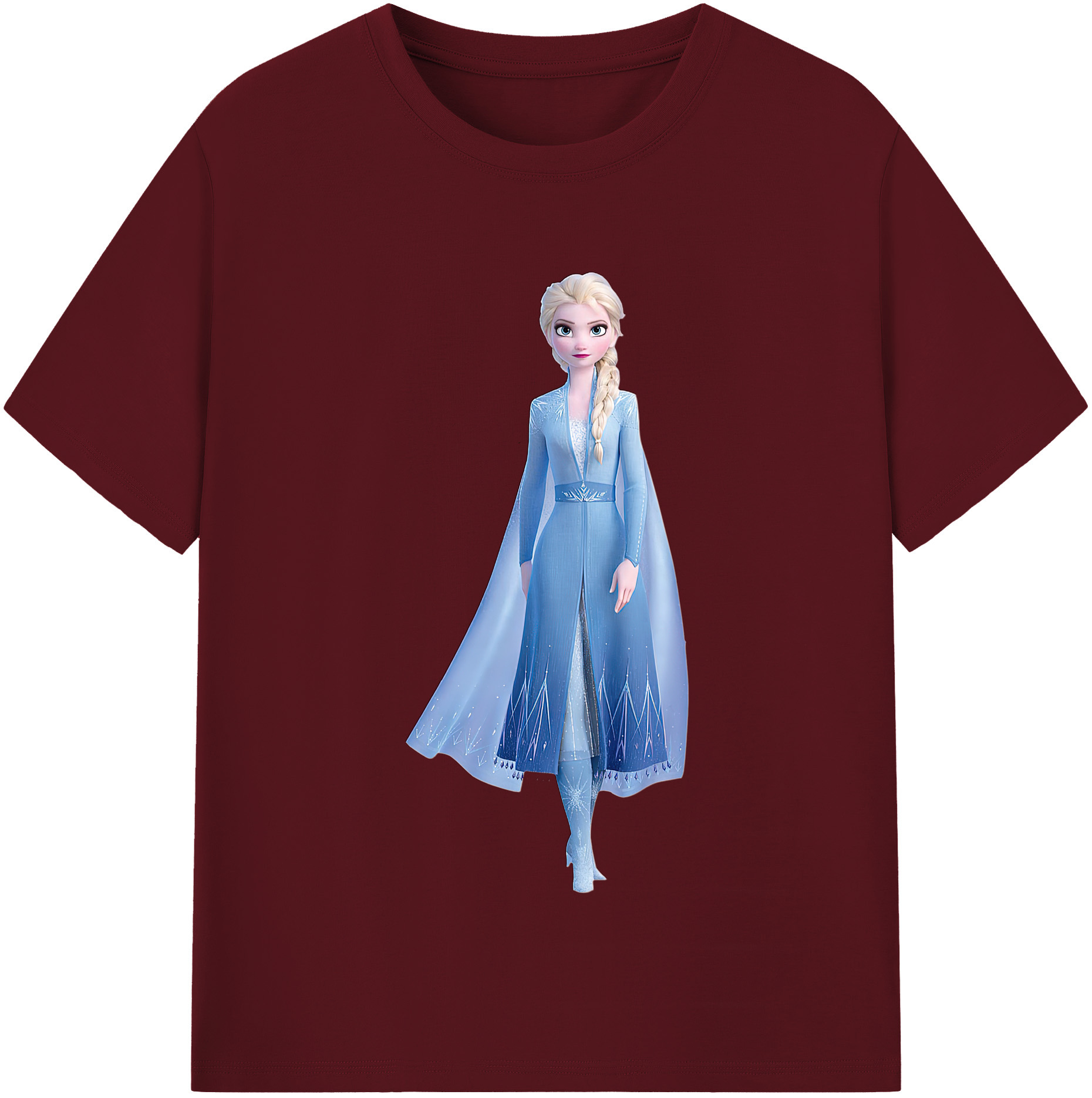 （画像用） アナと雪の女王 アンナ エルサ Frozen Anna Elsa 綿100％半袖Tシャツ（フロントプリント）